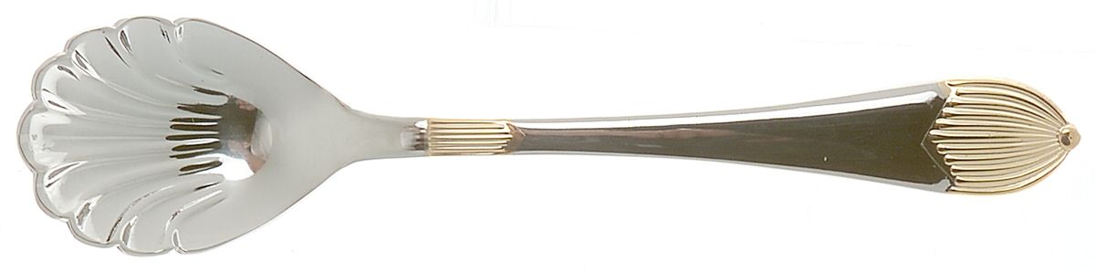 SBB11G (Stainless, Gold Accent) Sugar Shell Spoon by SBS Bestecke-1