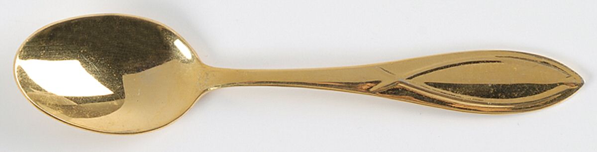 SBB12 (Gold Electroplate) Five O'Clock Teaspoon by SBS Bestecke-1