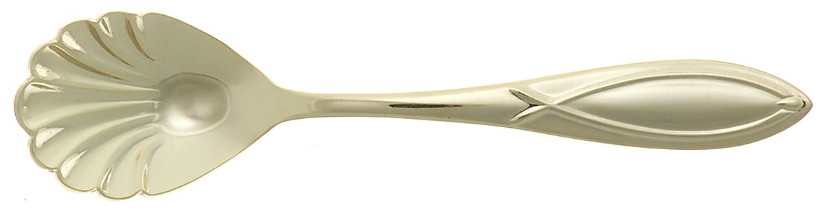 SBB12 (Gold Electroplate) Sugar Shell Spoon by SBS Bestecke-1