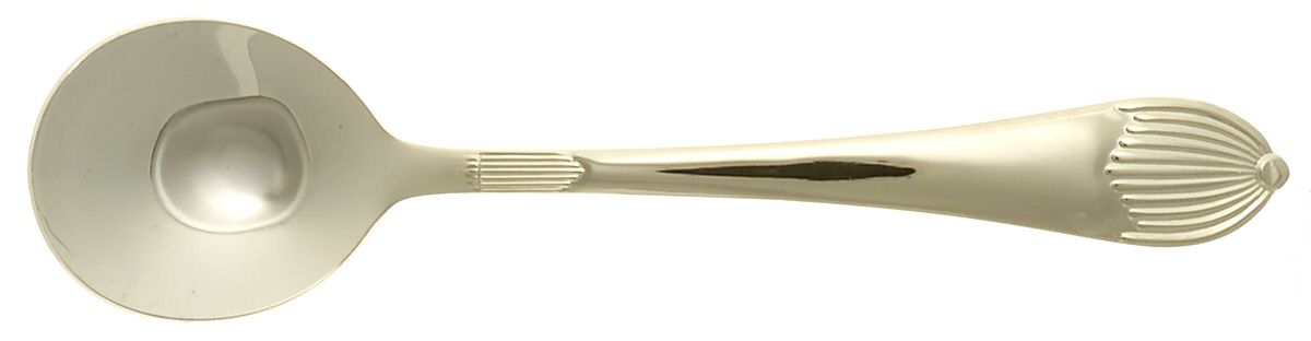 SBB17 (Gold Electroplate) Round Bowl Soup Spoon (Gumbo) by SBS Bestecke-1