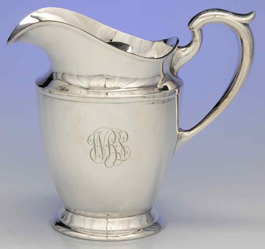 1108 (Sterling, Hollowware) Sterling Water Pitcher by Schofield-1