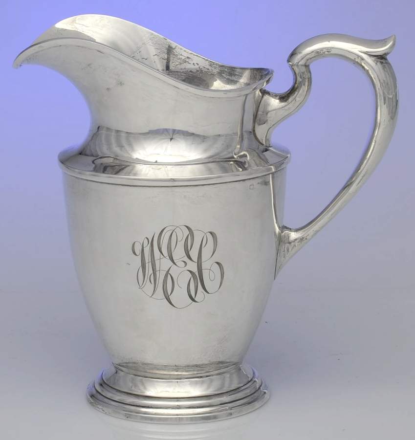 1108 (Sterling, Hollowware) Sterling Water Pitcher by Schofield-1