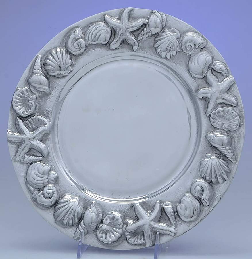 Pewter Hollowware 12" Round Tray by Salisbury Inc-1