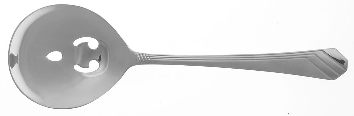 Naples (Stainless) Pierced Solid Serving Spoon by Splendide-1