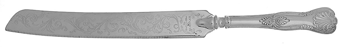 Kings (Silverplate) Cake Slicer Solid Piece by Sheffield Silver Co (England)-1