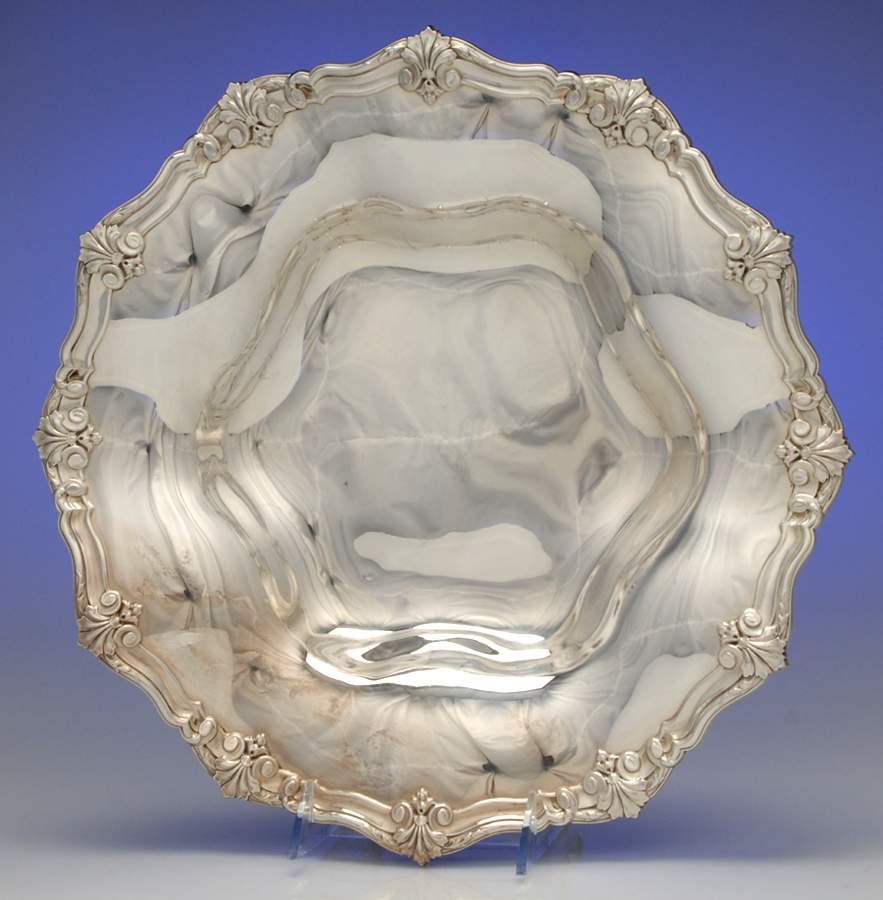 4038 (Sterling, Hollowware) 13" Round Low Vegetable Bowl by Shreve Crump & Low-1