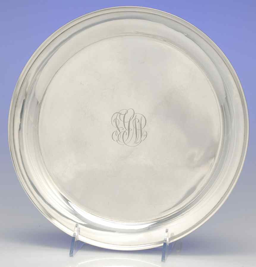 10 (Sterling, Hollowware) 10" Round Tray by Schofield-1