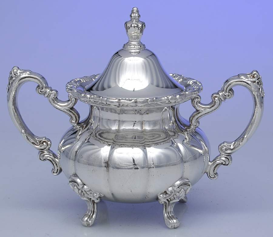434 (Silverplate, Hollowware) Sugar Bowl & Lid by Sheffield Silver Co (USA)-1