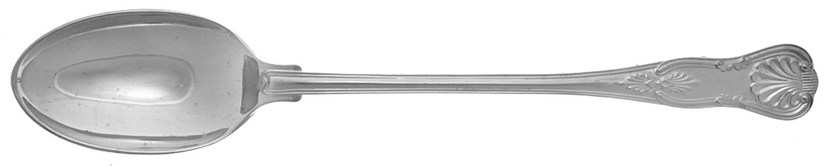 Queens (Silverplate) Large Solid Dressing Spoon by Sheffield Silver Co (England)-1