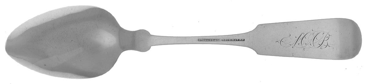 Coin Silver Flatware Tablespoon (Serving Spoon) by Stebbins & Co.-2