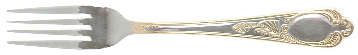 Wien (Stainless, Gold Accents) Fork by SBS Bestecke-1