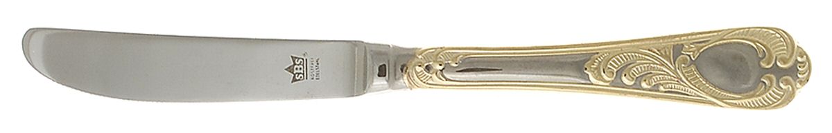 Wien (Stainless, Gold Accents) Modern Solid Knife by SBS Bestecke-1