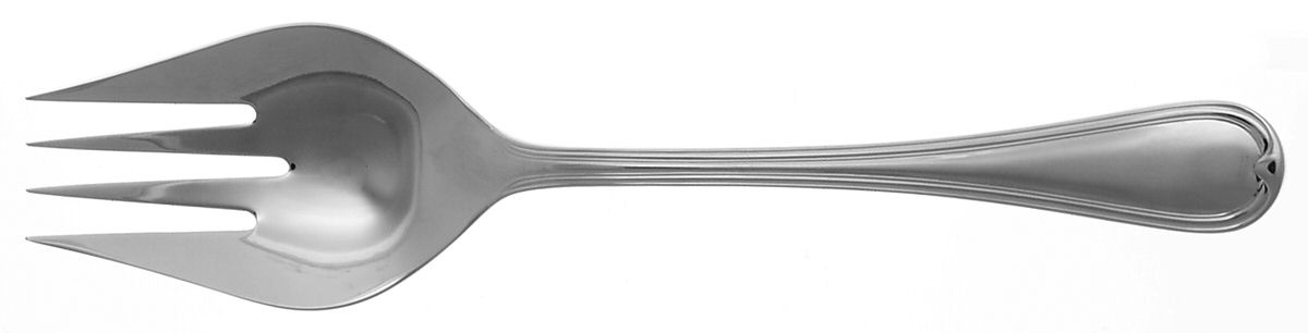 SHP5 (Silverplate) Medium Solid Cold Meat Serving Fork by Sheffield Plate -1