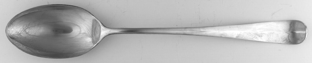 SHP8 (Silverplate) Large Solid Dressing Spoon by Sheffield Plate -1