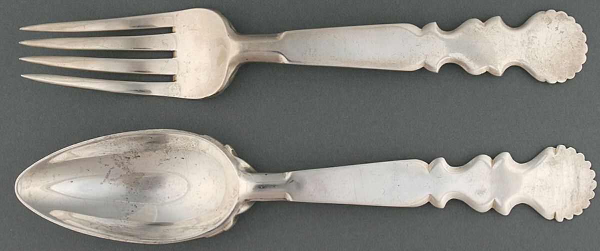 SBN6 (Sterling) (2 Pc) Solid Salad Set by Sanborns (Mexico)-1