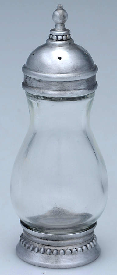 Astoria (Stainless, Hollowware) Crystal Salt Shaker W/Metal Top & Base by Southern Living-1