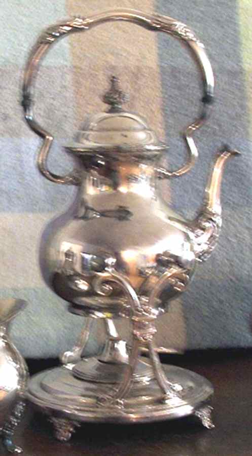2102 (Silverplate, Hollowware) Plated Kettle, Stand and Burner by Sheets-Rockford-1