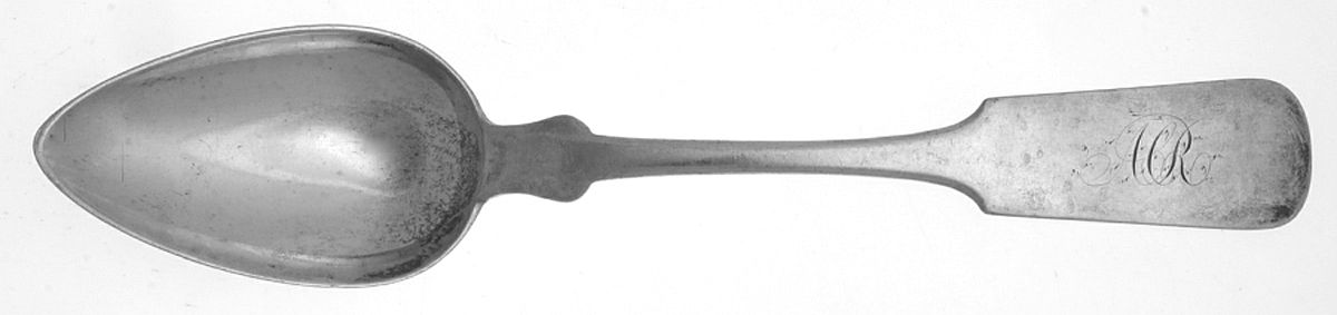 Coin Silver Flatware Tablespoon (Serving Spoon) by Seymour Hoyt-1