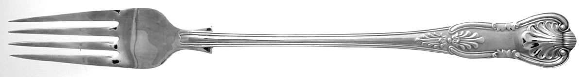 Balta (Silverplate) Solid Buffet Serving Fork by Sheffield Silver Co (England)-1