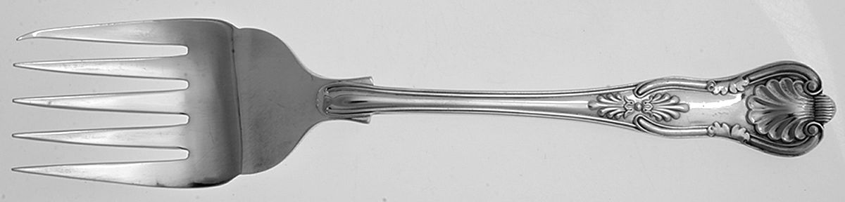 Balta (Silverplate) Large Solid Fish Serving Fork by Sheffield Silver Co (England)-1