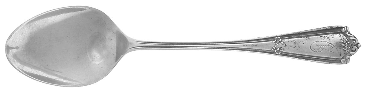 SBS27 (Sterling) Monogram Five O'Clock Teaspoon by Saart Brothers-1