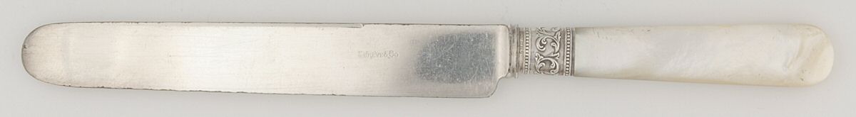Pearl Handle 2 (Sterling) Old French Hollow Knife by Shreve Silver-1