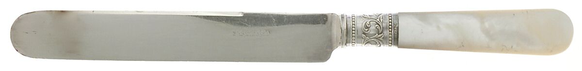 Pearl Handle 2 (Sterling) Pearl Handle Breakfast Knife by Shreve Silver-1