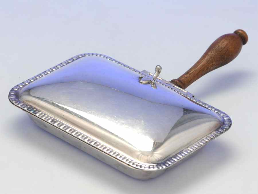 280 (Silverplate, Hollowware) Silent Butler with Hinged Lid by Sheffield Silver Co (USA)-1