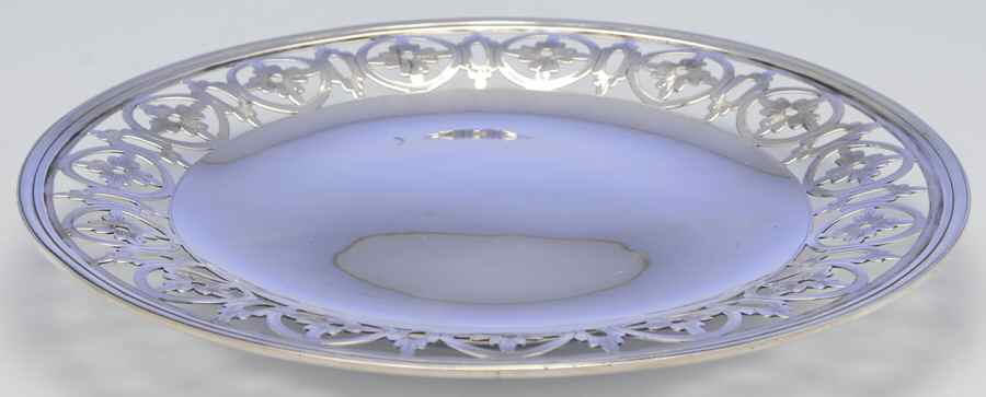 110 (Sterling, Hollowware) Pierced Footed Cake Plate by The Sweetser Co-1