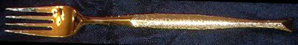 Golden Sophistication (Gold Electroplateplate) Fork by Stanley Roberts-1