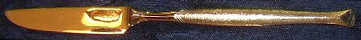 Golden Sophistication (Gold Electroplateplate) New French Solid Knife by Stanley Roberts-1