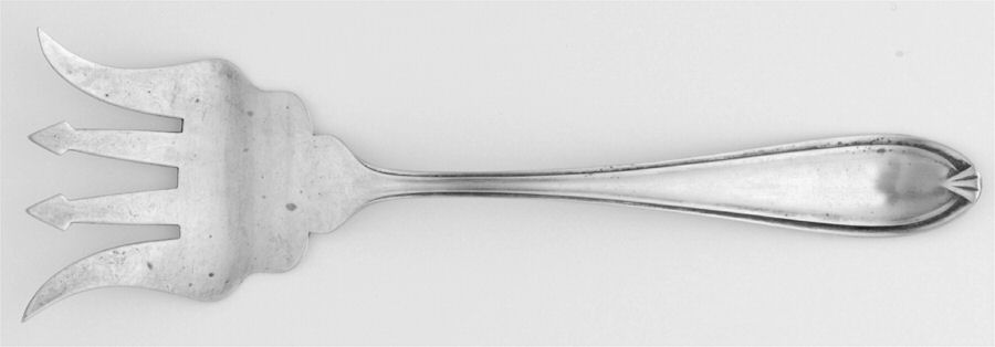 SBS28 (Sterling) Large Solid Tined Sardine Serving Fork by Saart Brothers-1