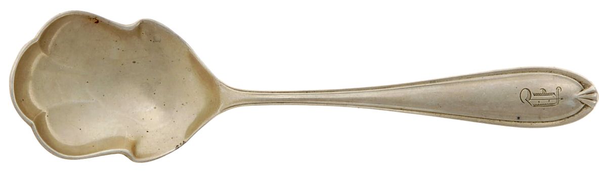 SBS28 (Sterling) Sugar Shell Spoon by Saart Brothers-1