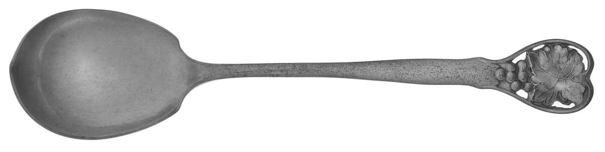 Pewter Hollowware Solid Salad Serving Spoon by Shirley Metalcraft-1
