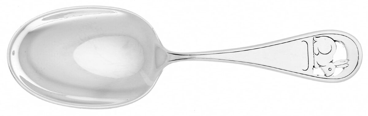 SAU4 (Sterling) Spoon-Baby/Straight Handle by Arthur J Stone-1