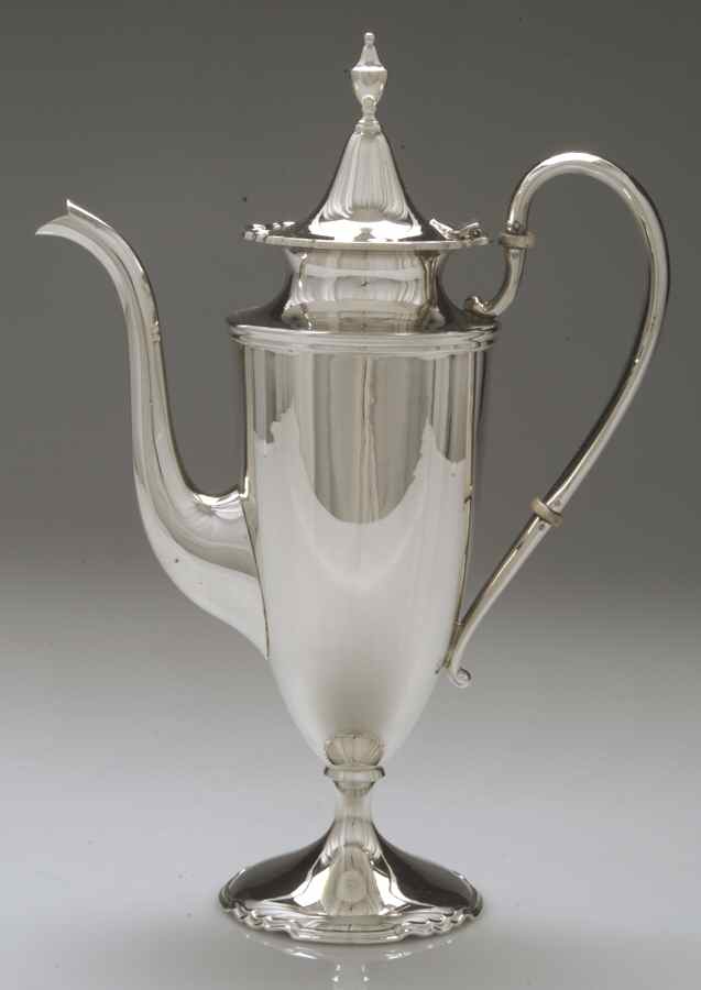 7809 (Sterling, Hollowware) Sterling Demitasse Pot by Shreve Silver-1