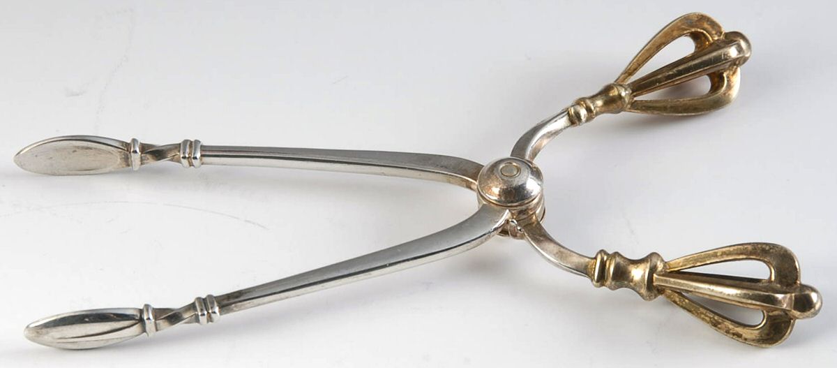 Golden Crown (Sterling) Sugar Tongs by Broderne W & S Sorensen-1