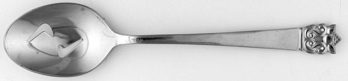 Roget-Glossy (Stainless) Pierced Tablespoon (Serving Spoon) by Stanley Roberts-1