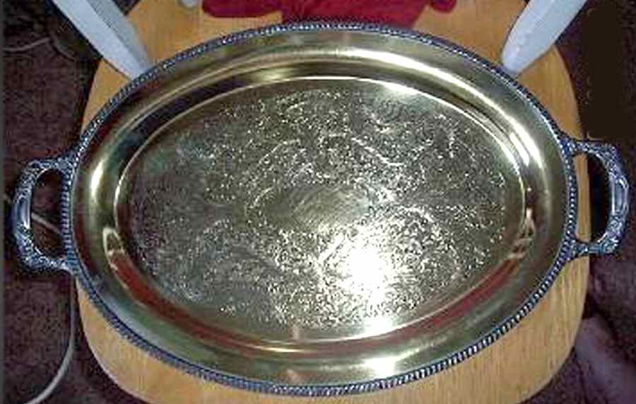 364 (Silverplate, Hollowware) Silverplate Waiter Tray by Sheets-Rockford-1