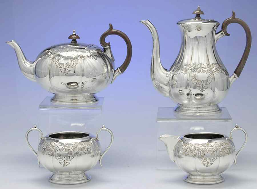 1702 (Silverplate, Hollowware) 4 Piece Tea Set (SCP, STP, SCR, SSUO) by Sheffield Silver Co (England)-1