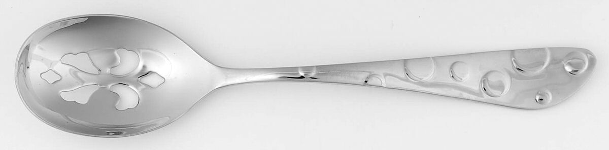 Baking Days (Stainless) Pierced Tablespoon (Serving Spoon) by Spode Silver-1