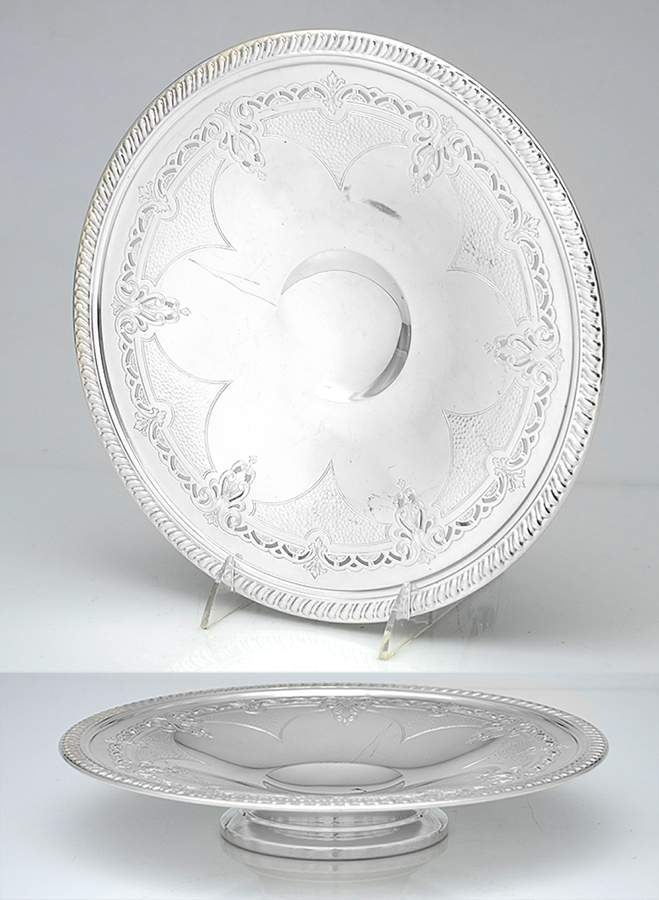 27-270 (Silverplate, Hollowware) 10" Footed Cake Plate by Sheffield Silver Co (USA)-1