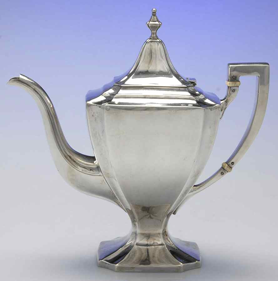 0712 (Sterling, Hollowware) Coffee Pot by Saart Brothers-1