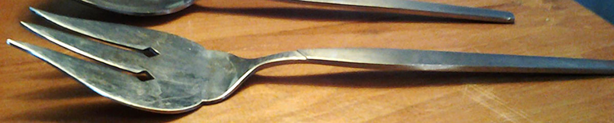 Nobility (Stainless) Large Solid Cold Meat Serving Fork by Stanley Roberts-1