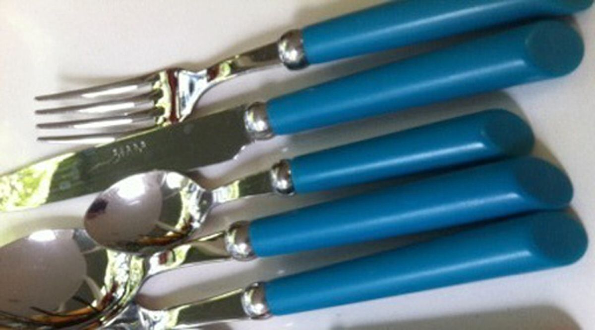 Biseau-Turquoise (Stainless, 18-10) Fork by Sabre-1