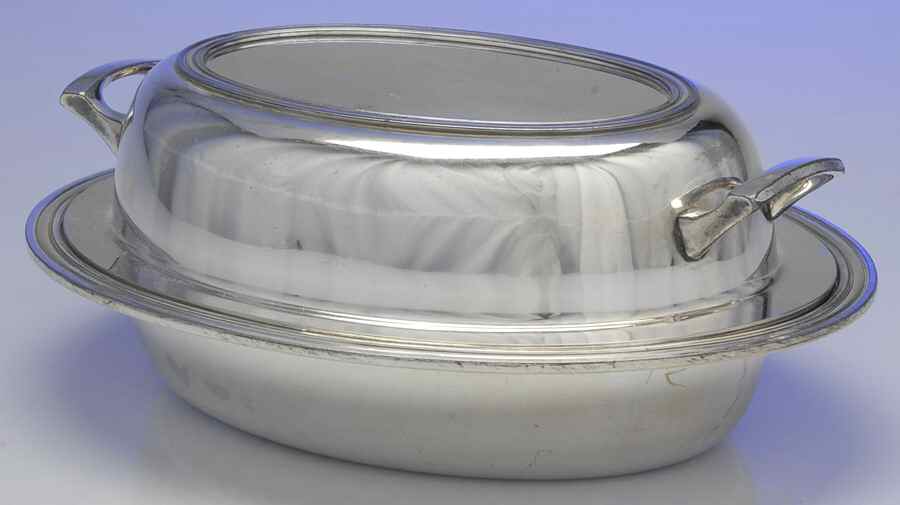 X1842 (Silverplate, Hollowware) Double Vegetable Bowl by Sheffield Silver Co (USA)-1