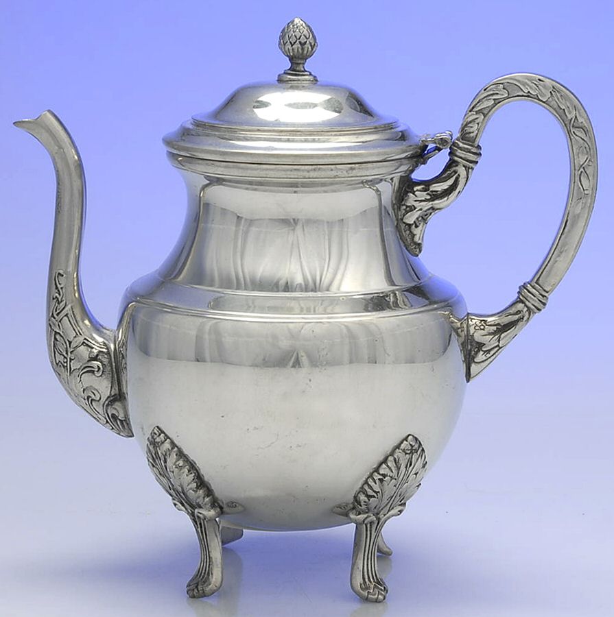 S4O1 (Pewter, Hollowware) Tea Pot by Schohaus-1