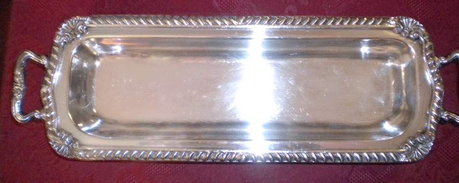 Shell & Gadroon (Silverplate, Hollowware) Silverplate Bread Tray by Sheridan Silver Co-1