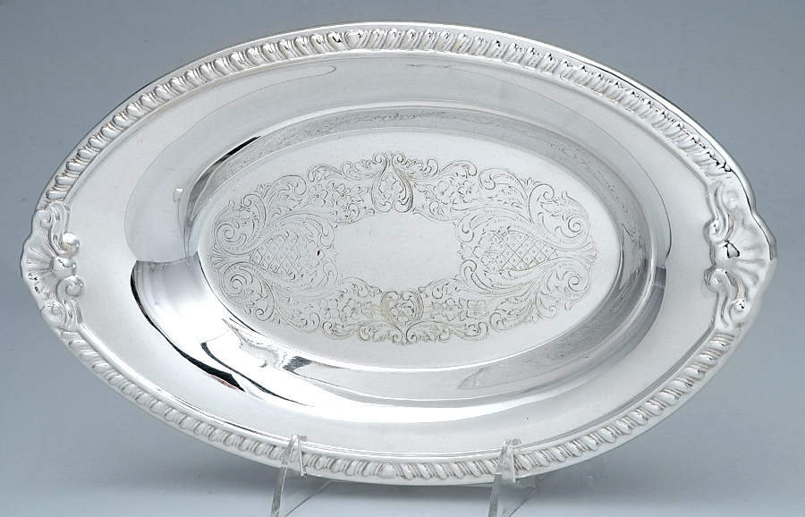 Shell & Gadroon (Silverplate, Hollowware) 13" Bread Tray by Sheridan Silver Co-1