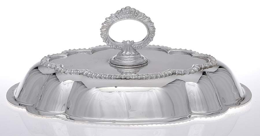 1626 (Silverplate, Hollowware) Lid for Double Oval Vegetable by Sheffield Silver Co (USA)-1